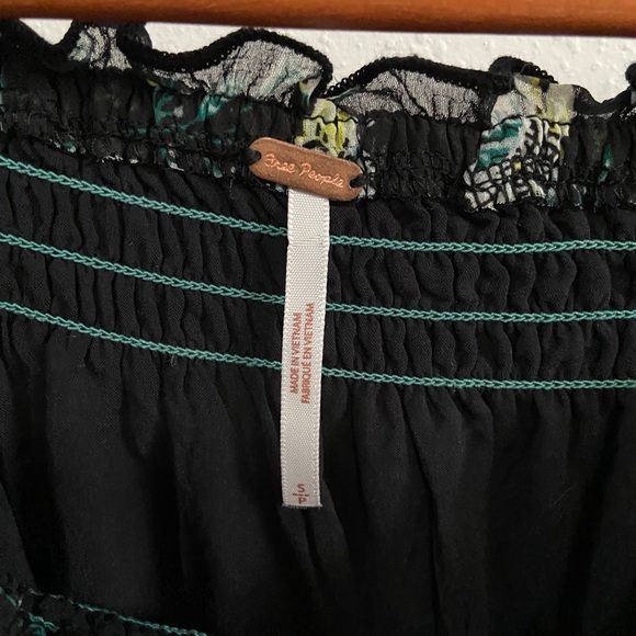 Free People Rose Valley Off-the-Shoulder Blouse Top - Picture 7 of 8